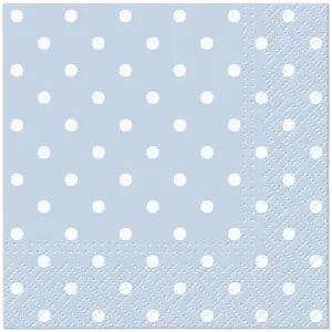 Papīra salvetes Paw Blue Dots, 25 cm x 25 cm, 20 gabali
