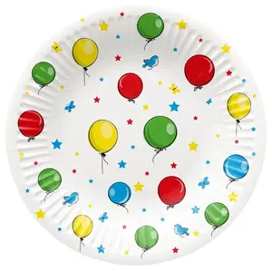 Paw PAW Balloons Disposable Plates, 18 cm, 8 pieces
