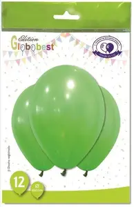 GLOBOLANDIA Balloon, 25 cm, Green, 12 Pieces