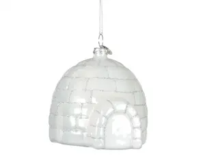 NENURODYTA_V Christmas Tree Ornament, 8.1 cm, Glass, White