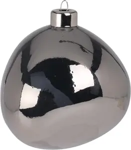 NENURODYTA_V Christmas Tree Ornament, 10 cm, Silver Glass