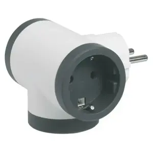 Legrand 694520 Power Plug Adapter Type F 16A 230V Black and White