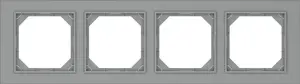 VILMA FIT LINE 4-Gang Frame, Grey, R04