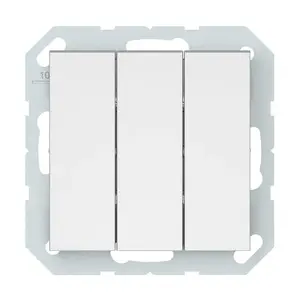 Трехклавишный выключатель VILMA P510-030-02 QR1000, белый матовый