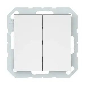 VILMA P410-020-22 2-Gang Push Button Switch, White Matte