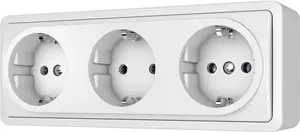 VILMA SL+250 Triple Socket with Grounding, White