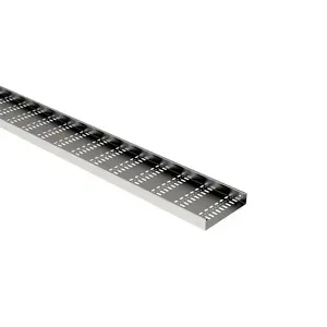 MEKA KRB-60-200 Perforated Cable Tray, 60x200 mm, Length 3000 mm, Pre-Galvanized Steel