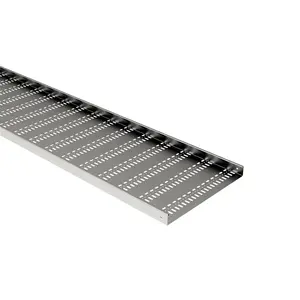 MEKA KRB-60-400 Perforated Cable Tray, 60x400 mm, Length 3000 mm, Pre-galvanized Steel