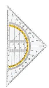Protractor 708002, 14 cm, plastic