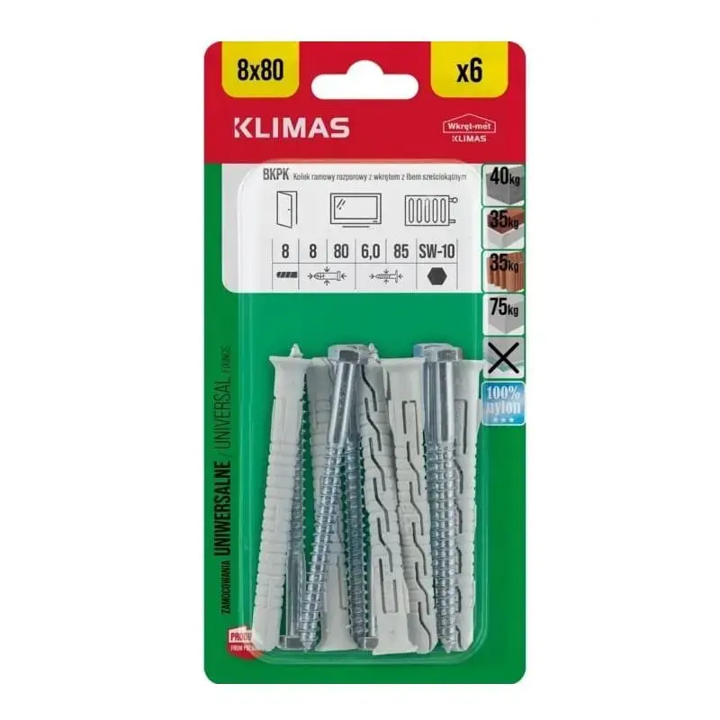 Рамный дюбель Klimas Wkret-Met KPK 8 мм x 80 мм Photo 2