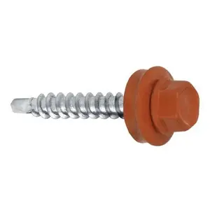 Klimas WFD Self-Tapping Screw, 4.8 mm x 25 mm, RAL 8004, 250 pcs