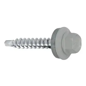 Klimas WFD Self-Tapping Screw, 4.8 mm x 25 mm, RAL 9006, 250 pcs