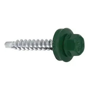 Klimas WFD Self-Tapping Screw, 4.8 mm x 35 mm, RAL 6020, 250 pcs