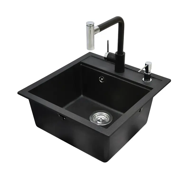 HELIKA Tesa SQT100-601W-7783 Sink with Mixer Photo 3