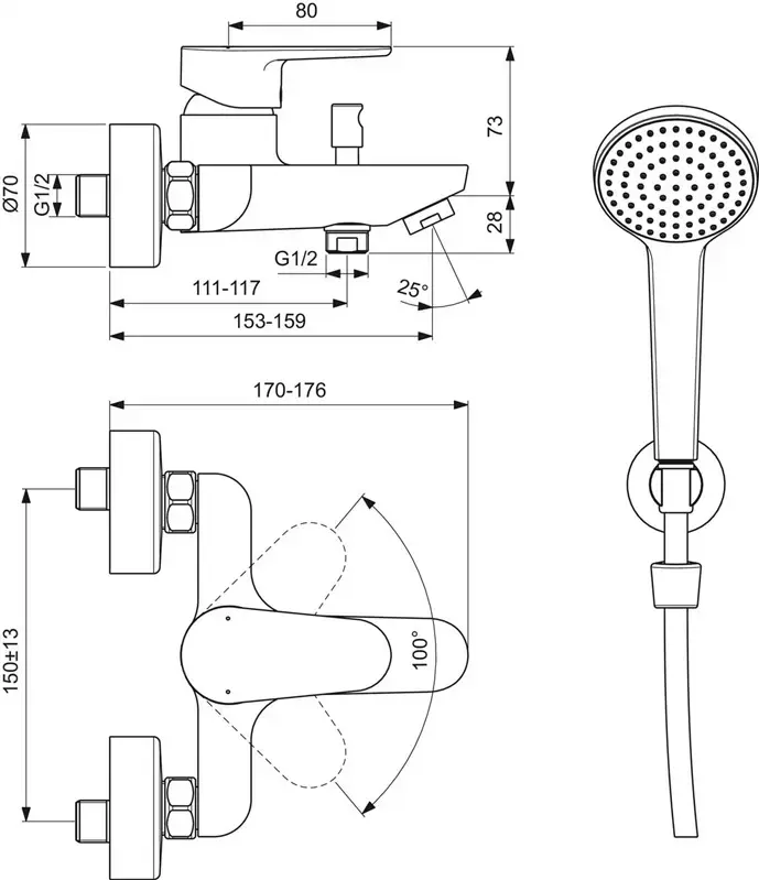 Vannas jaucējkrāns Ideal Standard BC706AA Photo 3