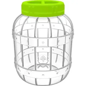 BROWIN 602013 Glass Jar, 3 Liters, Transparent and Green