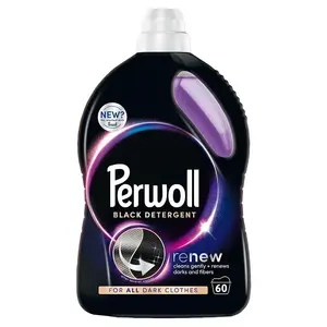 Perwoll Black šķidrais mazgāšanas līdzeklis tumšiem audumiem, 3L, 60 mazgāšanas reizes