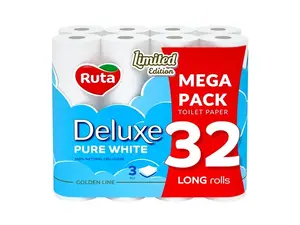 Ruta Pure White Deluxe Toilet Paper, 3-ply