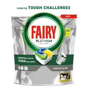 Fairy Platinum Lemon trauku mazgājamās mašīnas kapsulas, 45 gab.