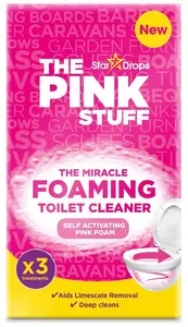The Pink Stuff putojošs tualetes tīrīšanas līdzeklis 3x100g