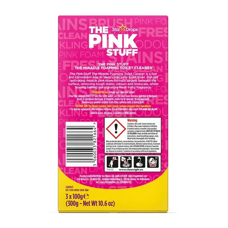 Пенообразующее средство для унитаза The Pink Stuff 3x100г Photo 2