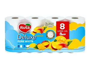 Ruta DELUXE MANGO 3-ply Toilet Paper, 8 Rolls