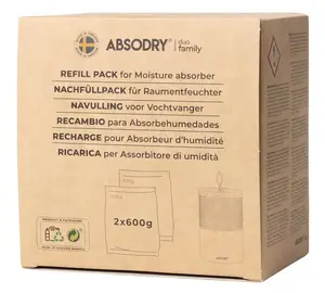 Сменный наполнитель для поглотителя влаги Absodry 2 x 600 г