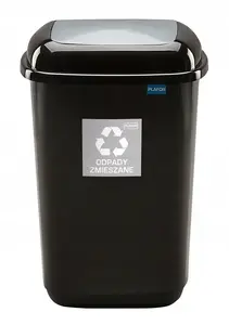 Plafor Garbage Bin, Black/Grey