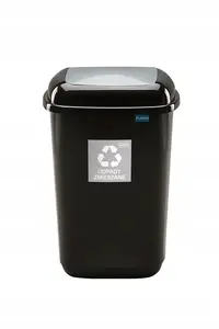 Plafor Garbage Bin, Black/Grey