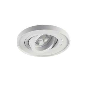 Kanlux Tiny Bord 37167 Recessed Ceiling Luminaire, GX5.3, 10W, Aluminium, White