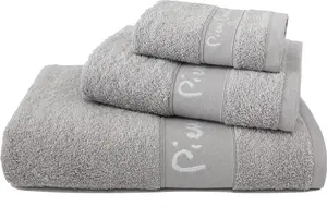 Pierre Cardin 3-Piece Towel Set, 450GSM, Silver