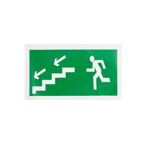 Left Exit Down Stairs Safety Sign Sticker 100x180mm