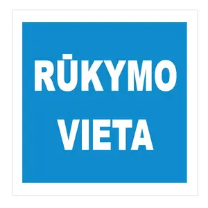 Smoking Area Sticker 135x135mm