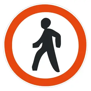 Prohibited Sign Sticker 130x130mm