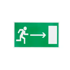 Exit to the Right Safety Sticker 100x180mm