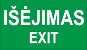 Exit Sign Sticker 100x180mm