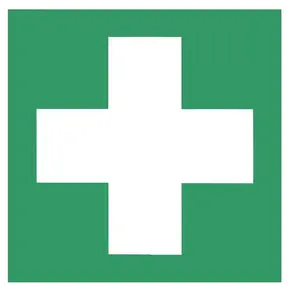 First Aid Sign Sticker 135x135mm