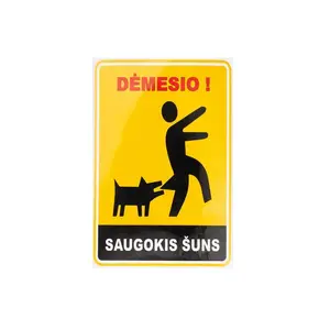 Dog Warning Sticker Protector 180x120mm