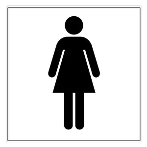 Toilet for Women Sticker 70x120mm