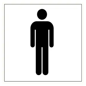 Toilet Sign Sticker for Men 70x120mm