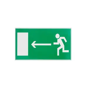 Left Exit Safety Sign Sticker 100x180mm