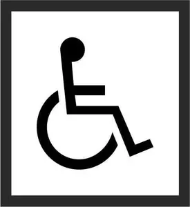 WC for the Disabled Sign Sticker 130x130mm