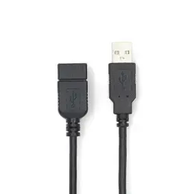 Nedis USB 2.0 Cable USB-A to USB-A 3m Black