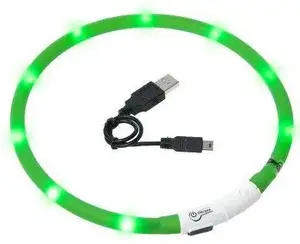 Karlie Flamingo Dog Collar, White/Green, 700 mm x 16 mm