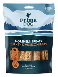 Лакомство для собак PRIMA с мясом индейки и оленины, 80 г