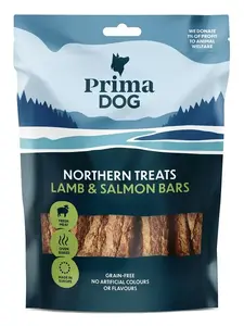 Лакомство для собак PRIMA с ягненком, птицей и лососем, 80 г