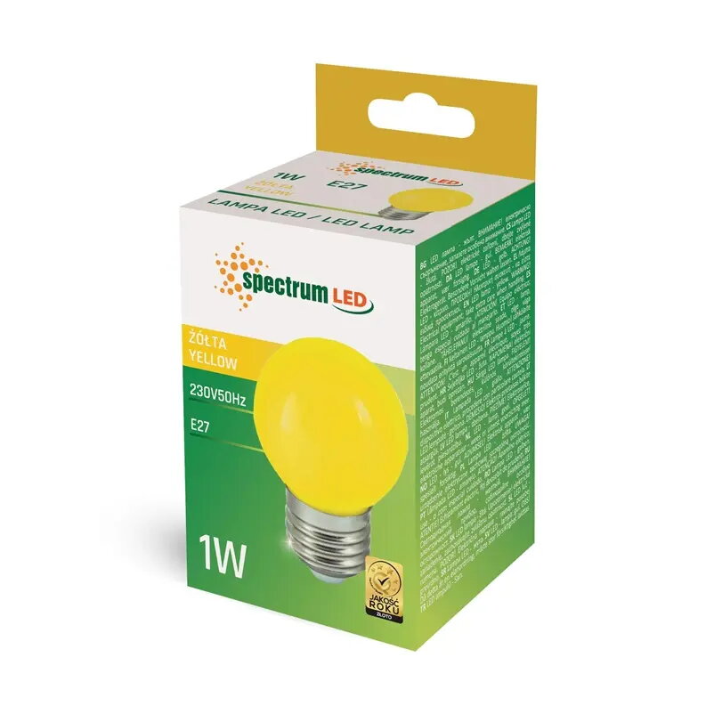 Spectrum P45 LED spuldze, E27, 1W