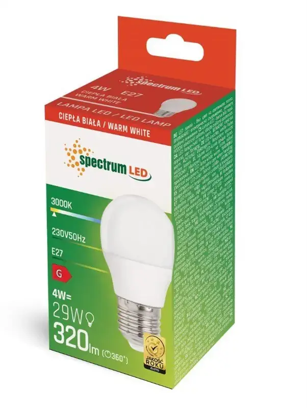Spectrum P45 LED Bulb E27 4W 320lm 3000K Photo 2