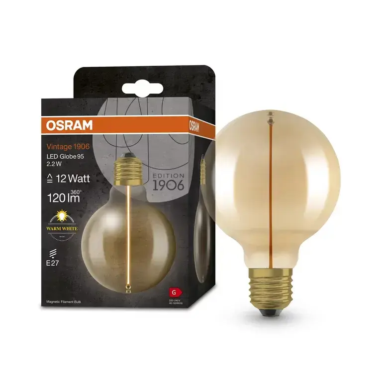 Osram LED Bulb G95 E27 2.2W 2700K Photo 3