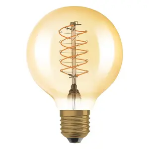 OSRAM LED spuldze G80 E27 7W 600lm 2200K aptumšojama